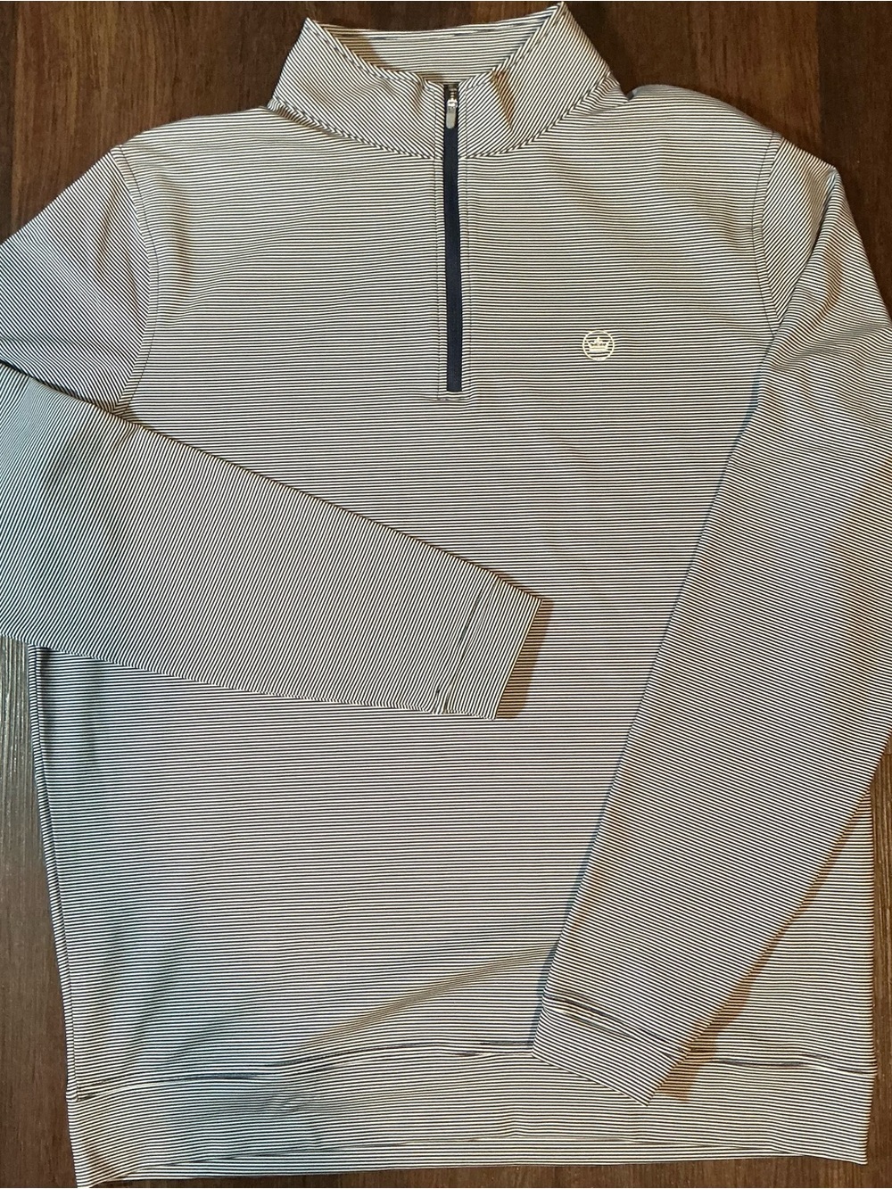 Peter Millar Perth Micro Sugarstripe brand new B&W NWT Medium Style#ME0EK40E